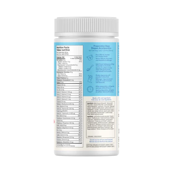 Supplément Nutritif Végétal Fortifié Biologique Nature Bébé 12-24 Mois The Smile Organic Co. / 416 g – Image 3