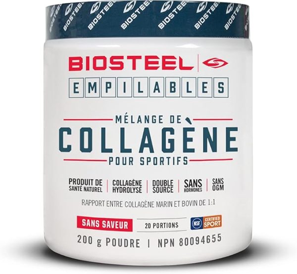 Collagène Marin et Bovin Sport Sans Saveur Sans OGM BioSteel / 200 g