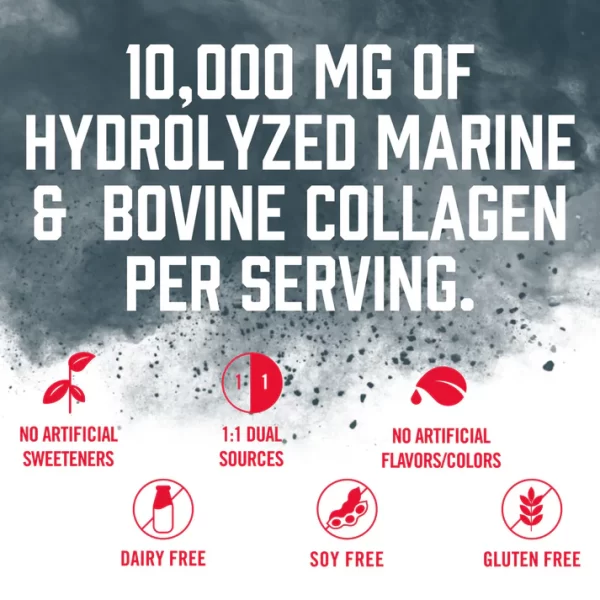 Collagène Marin et Bovin Sport Sans Saveur Sans OGM BioSteel / 200 g – Image 2