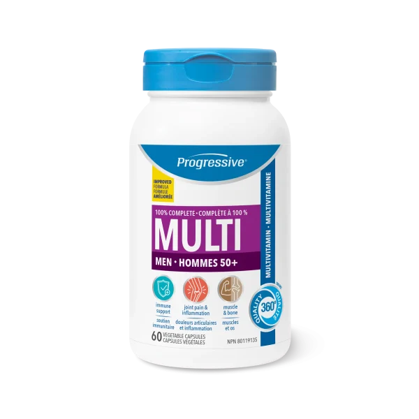 Multivitamines/Minéraux Hommes Adultes 50 ans+ Progressive / 60 capsules