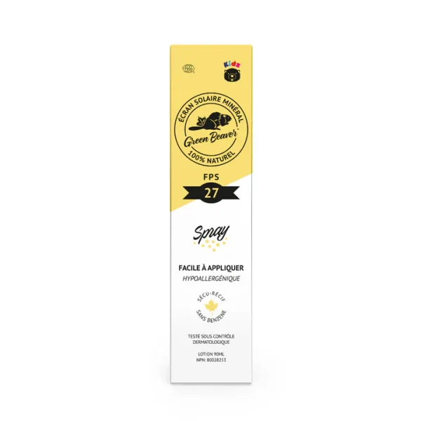 Écran Solaire Minéral - FPS 27 Kids Spray Green Beaver / 90 ml – Image 2