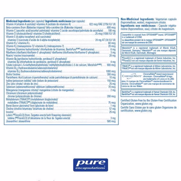 Multivitamin PureGenomics™ Pure Encapsulations / 60 capsules – Image 2